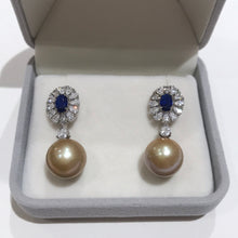 Load image into Gallery viewer, Golden Freshwater Pearl Earrings 01