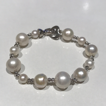 Load image into Gallery viewer, Mixed Sized Pearl Bracelets