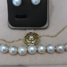 Load image into Gallery viewer, Camellia Sterling Silver And Premium Round Pearl Sets

