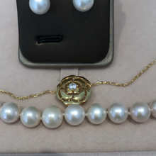 Load image into Gallery viewer, Camellia Sterling Silver And Premium Round Pearl Sets