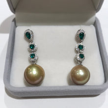 Load image into Gallery viewer, Golden Freshwater Pearls Earrings 02