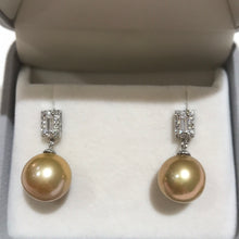 Load image into Gallery viewer, Golden Freshwater Pearls Earrings 05