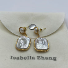 Load image into Gallery viewer, Freshwater Pearl Earrings 8-9mm in 14K Gold Filled
