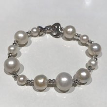 Load image into Gallery viewer, Mixed Sized Pearl Bracelets