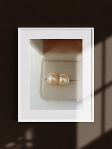 Freshwater Pearl Planet Studs