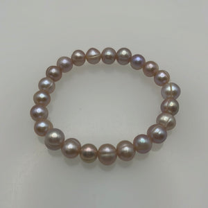 Elastic Purple Pearl Bracelets