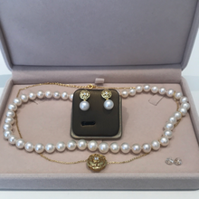 Load image into Gallery viewer, Camellia Sterling Silver And Premium Round Pearl Sets
