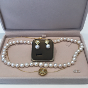 Camellia Sterling Silver And Premium Round Pearl Sets