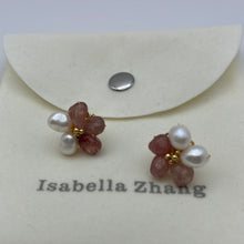 Load image into Gallery viewer, Flower Studs With Pink Amethyst