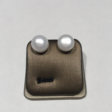 Load image into Gallery viewer, 11-12MM Sterling Silver White Pearl Studs
