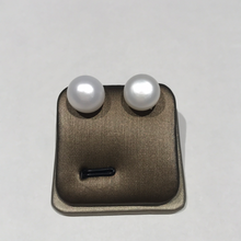 Load image into Gallery viewer, 11-12MM Sterling Silver White Pearl Studs