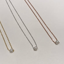 Load image into Gallery viewer, Sterling Silver and Tiny Freshwater Pearl Necklaces