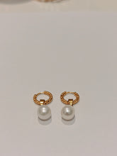 Load image into Gallery viewer, Mini Freshwater Pearl Earrings 9-10mm in Stainless Steel
