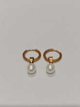 Load image into Gallery viewer, Mini Freshwater Pearl Earrings 7-8mm in Stainless Steel
