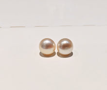 Load image into Gallery viewer, Freshwater Pearl Stud Earrings 9-10mm in Sterling Silver
