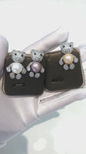 Load and play video in Gallery viewer, Bear Brooches with Freshwater Pearls
