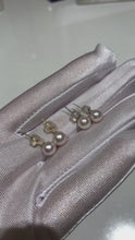Load and play video in Gallery viewer, 18K Golds 4-5MM Akoya Sea Pearl Studs
