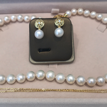 Load image into Gallery viewer, Camellia Sterling Silver And Premium Round Pearl Sets
