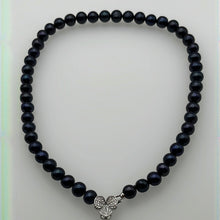 Load image into Gallery viewer, 9-10MM Black Freshwater Pearl Necklaces
