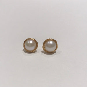 Freshwater Pearl Planet Studs