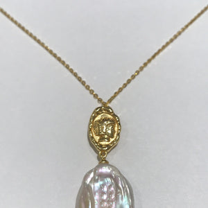 Coin and Freshwater Baroque Pearl Necklaces