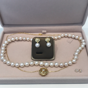 Camellia Sterling Silver And Premium Round Pearl Sets