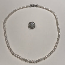 Load image into Gallery viewer, 4MM Baby Pearl Necklaces With Camellia CLASP
