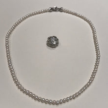 Load image into Gallery viewer, 5MM  Pearl Necklaces With Camellia CLASP
