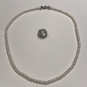 5MM  Pearl Necklaces With Camellia CLASP