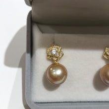 Load image into Gallery viewer, Golden Freshwater Pearls Earrings 04
