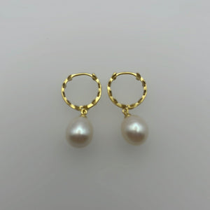 Hoop Freshwater Pearl Earrings