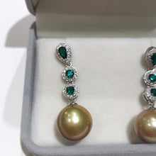Load image into Gallery viewer, Golden Freshwater Pearls Earrings 02
