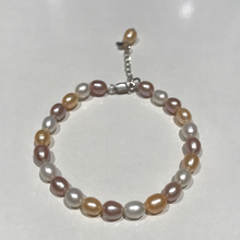 Load image into Gallery viewer, Candy Coloured Oval Pearl Bracelets
