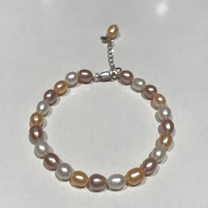 Candy Coloured Oval Pearl Bracelets