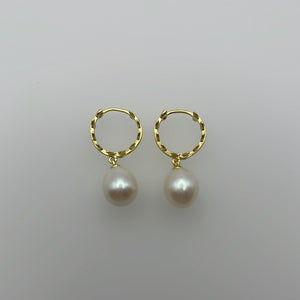 Hoop Freshwater Pearl Earrings