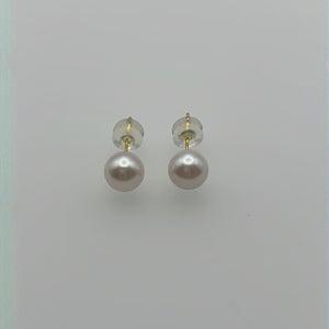 18K Gold 6-7MM Akoya Studs