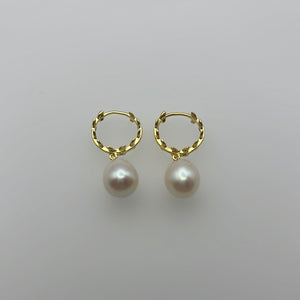 Hoop Freshwater Pearl Earrings