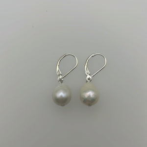 French Wire and Baroque Pearl Earrings