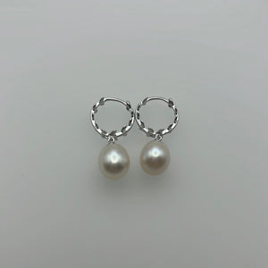 Hoop Freshwater Pearl Earrings