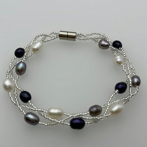 Magnet Multi Coloured Pearl Bracelets