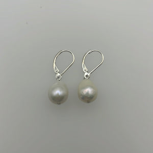 French Wire and Baroque Pearl Earrings