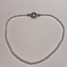 Load image into Gallery viewer, 4MM Baby Pearl Necklaces With Camellia CLASP
