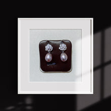 Load image into Gallery viewer, Sterling Silver Rose Finest Freshwater Pearl Earrings
