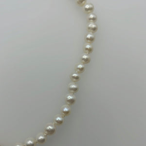 7 MM Pearl Necklace Golden