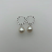 Load image into Gallery viewer, Hoop Freshwater Pearl Earrings
