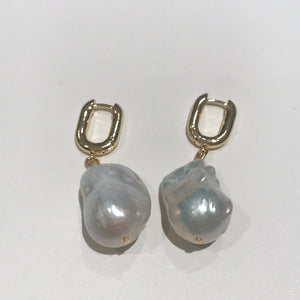 Massive Baroque Freshwater Pearl Earrings