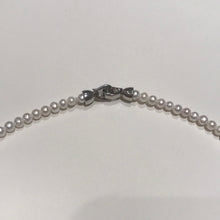 Load image into Gallery viewer, 4MM Baby Pearl Necklaces With Camellia CLASP
