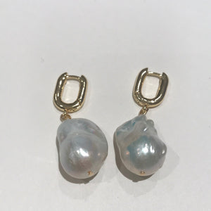 Massive Baroque Freshwater Pearl Earrings