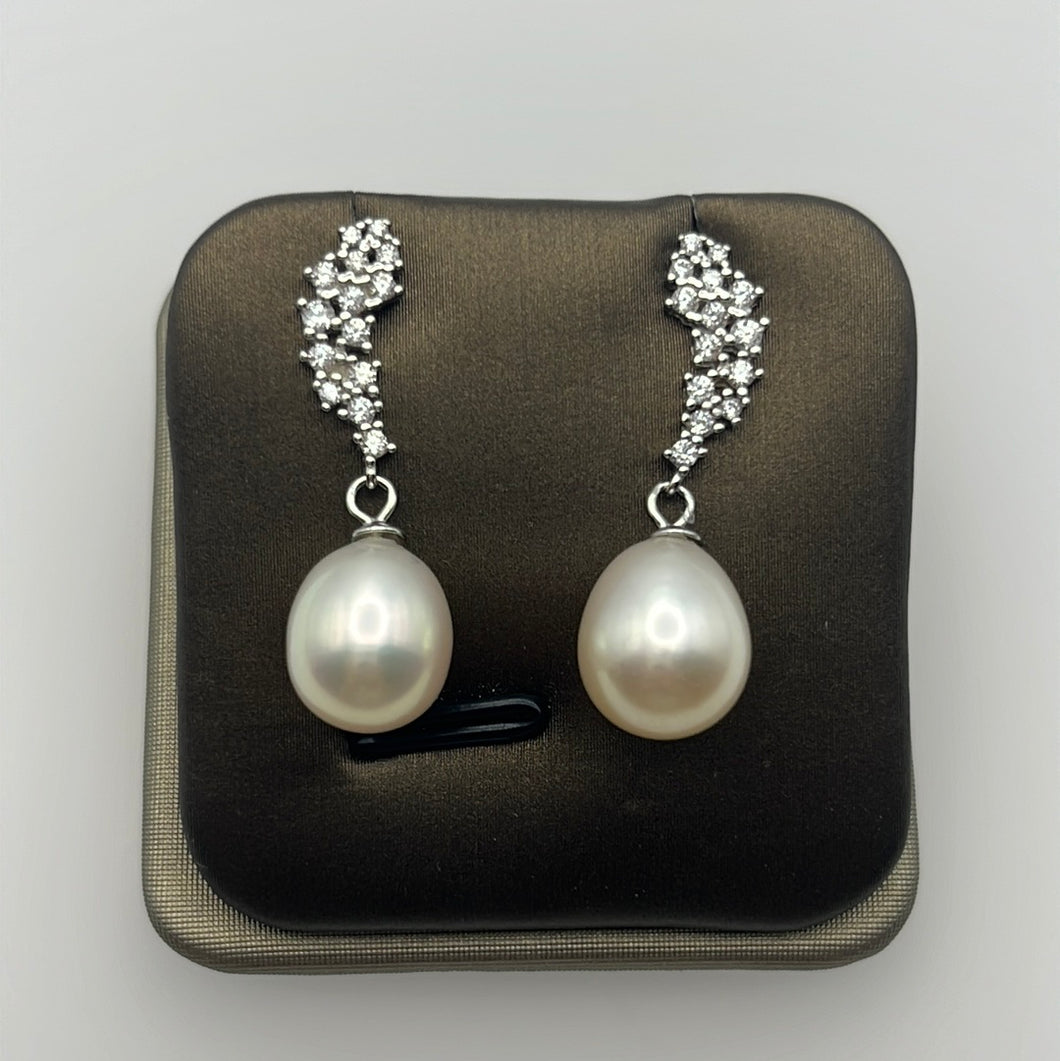 Crystal Freshwater Pearl Earrings