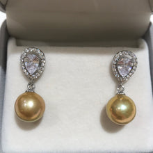 Load image into Gallery viewer, Golden Freshwater Pearls Earrings 06
